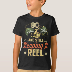 Camisa De Pesca De Aniversário De 80 Engraçado Par