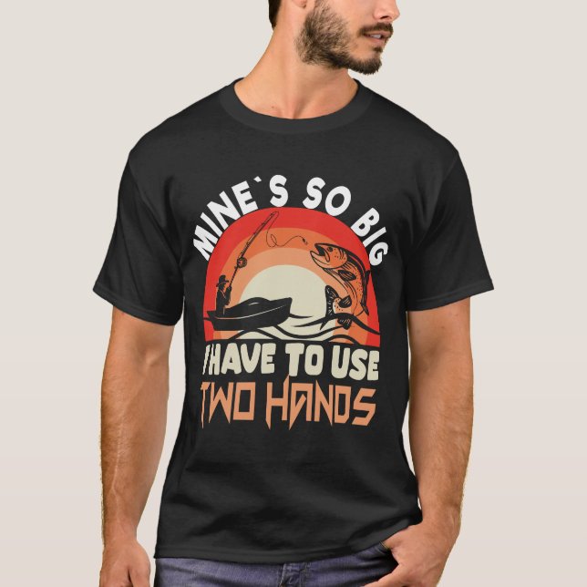Camisa de pesca do papai engraçado - A minha é gra (Frente)