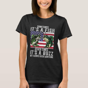 Camisa de Pesca Engraçada Às Vezes É Um Peixe Roba