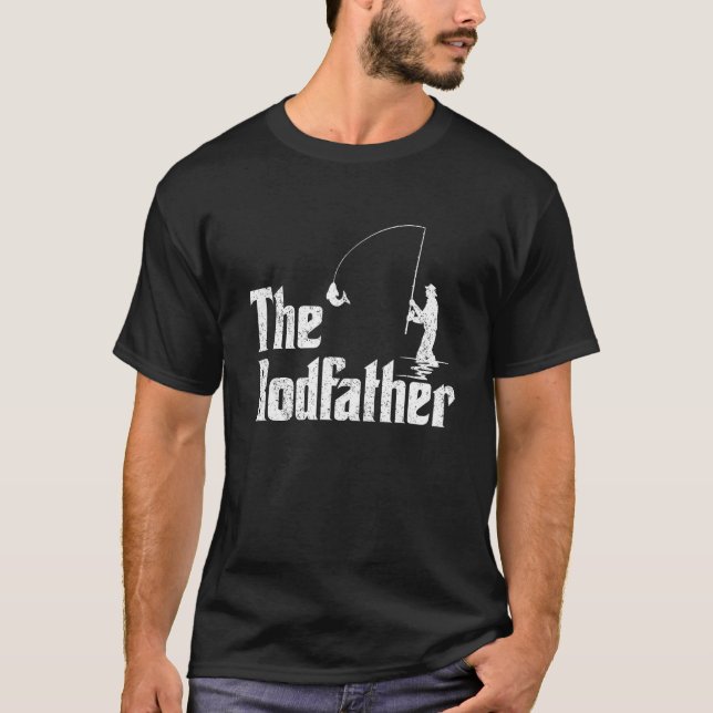 Camisa de pesca para homens - The Rodfather - N (Frente)