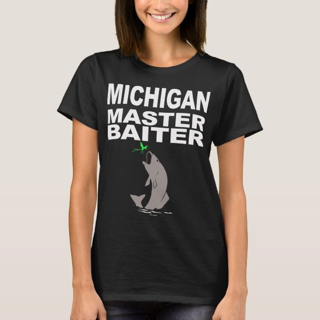 Camisa de pesca para Michigan engraçado Master Bai (Frente)