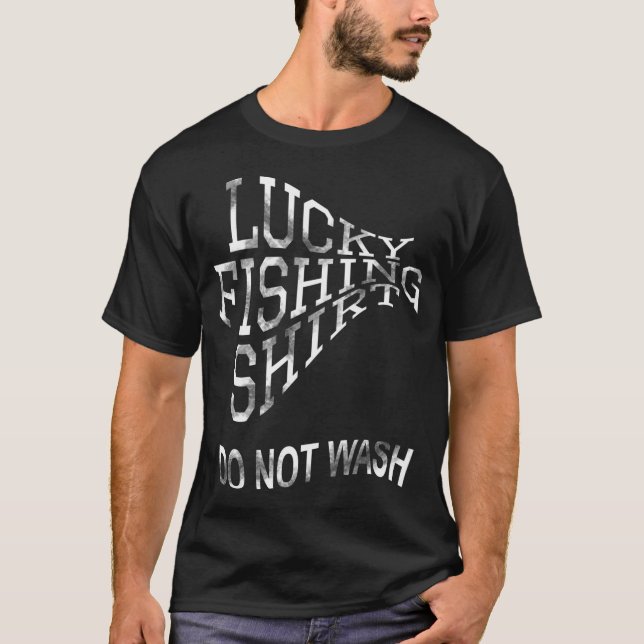 Camisa de Pesca Sortuda. Não lavar. (Frente)