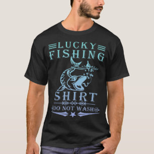 Camisa de Pesca Sortuda Não Lavar Roupa de Pesca V