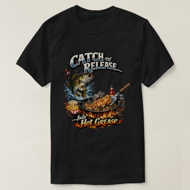 Camisa de Pescador Catch and Release  (Frente do Design)