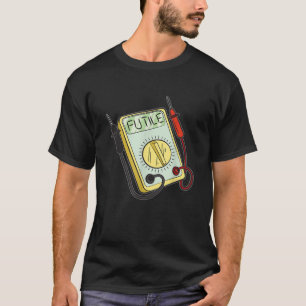 Camisa de Piada Elétrica Fútil do Voltímetro Engra