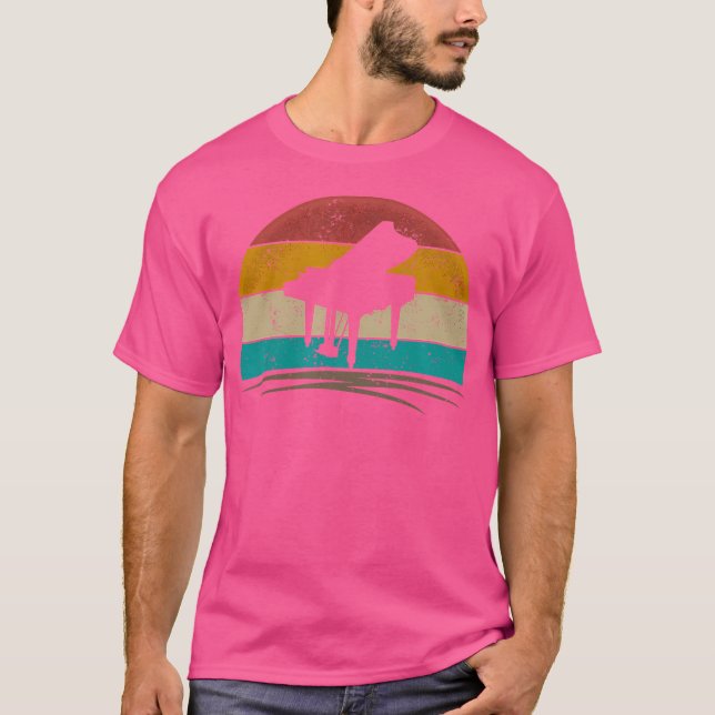 Camisa de Piano Retro para Professores de Piano e  (Frente)