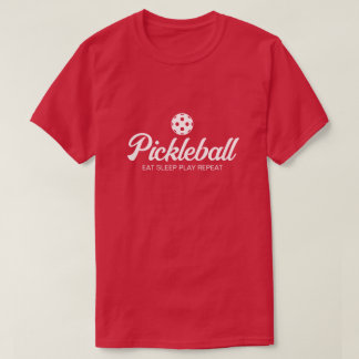 Camisa de piclebol vermelho para homens
