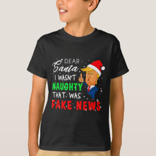 Camisa de pijama de Natal Trump Querido Papai Noel