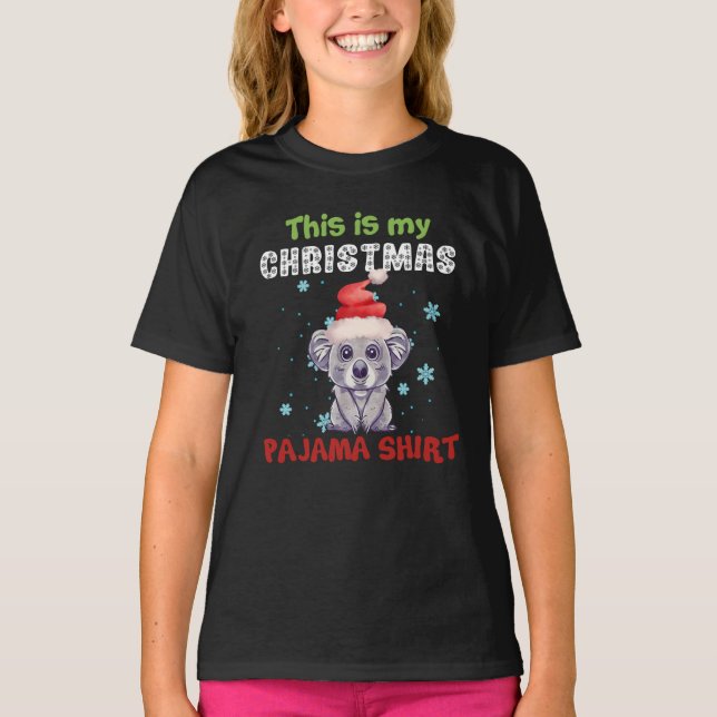 Camisa de Pijama de Natal Urso Koala Essa É Minha (Frente)