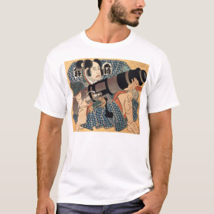 Camisa de pintura japonesa antiga do C. 1800's