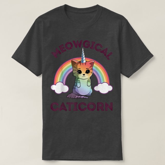 Camisa de Pipoca-do-Catica Gato-do-Unicórnio Rapar (Frente do Design)