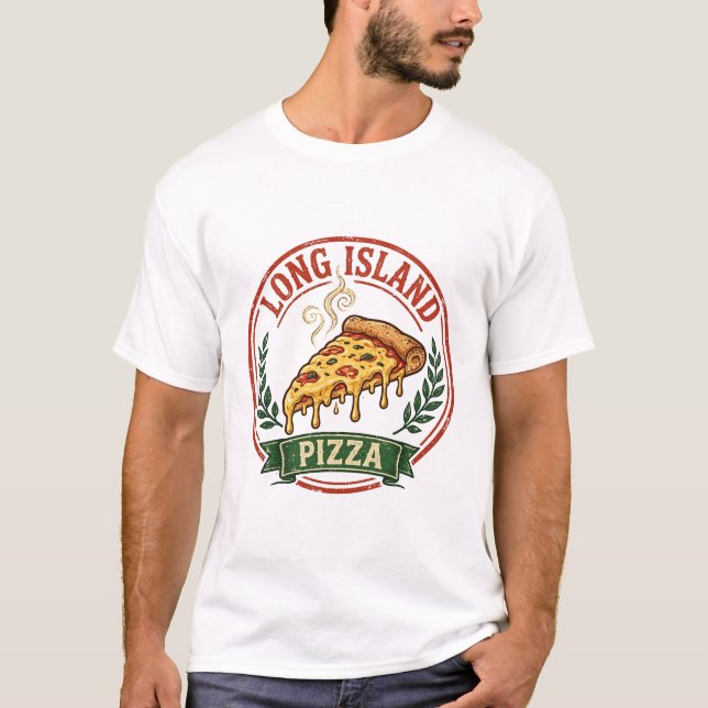 Camisa de Pizza da Long Island - Fatia de NY (Frente)