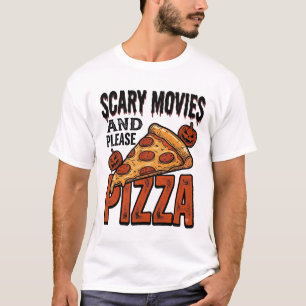 Camisa de Pizza de Terror para Fãs de Noite de Fil