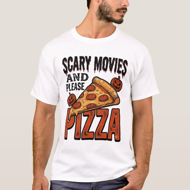 Camisa de Pizza de Terror para Fãs de Noite de Fil (Frente)
