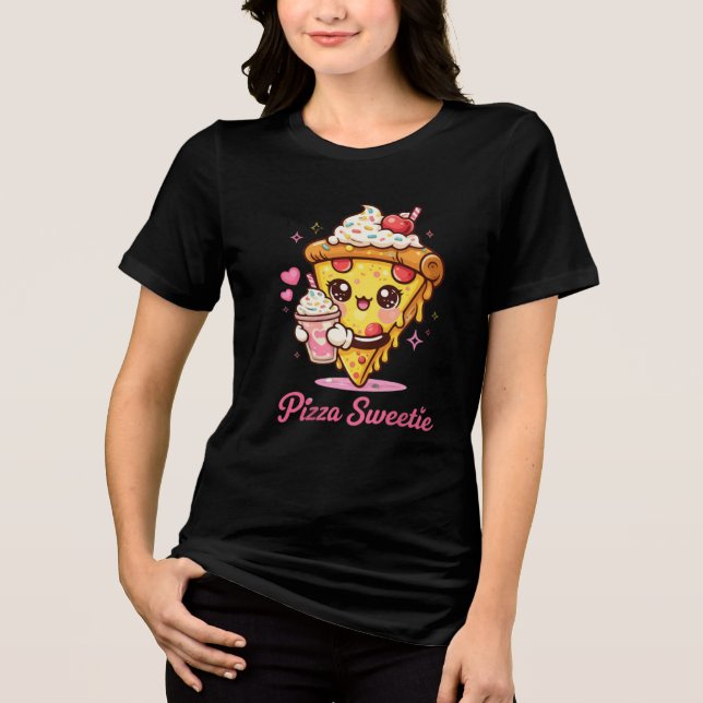 Camisa de Pizza Sweetie Fofa Kawaii Pizza (Frente)