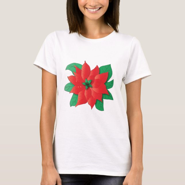 Camisa de Poinsettia de Natal (Frente)