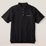 Camisa de Polo Clássico do Mens Groom<br><div class="desc">A camisa polo clássica do Groom é mostrada a preto com letras bordadas brancas. Personalize este item ou comprar conforme mostrado.</div>