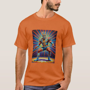 Camisa de Pop de Arte do Herói Cosmico do Luchador