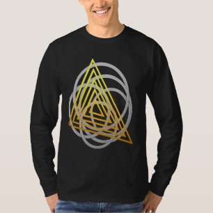 Camisa de Prata Geométrica e Fusão Dourada Ab Mo