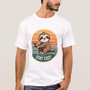 Camisa de Preguiça Vintage Vá com Calma Fique Acon