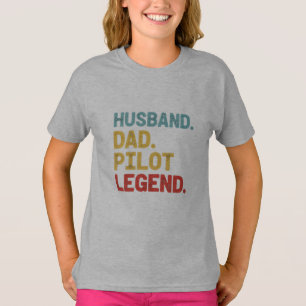 Camisa de presente de aviação Husband Dad Pilot Le