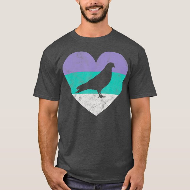 Camisa De Presente De Pombo Para Mulheres Meninas  (Frente)