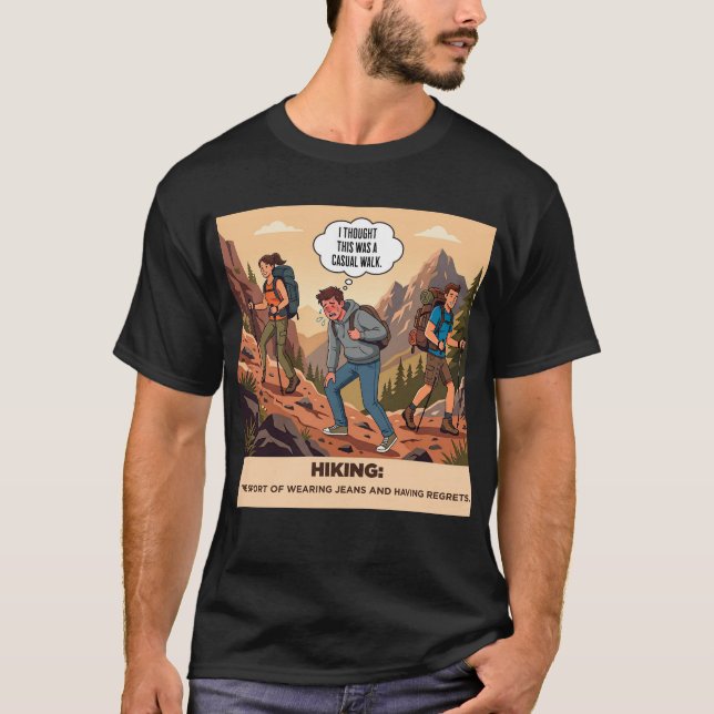 Camisa de Presente para Caminhante Divertido com A (Frente)