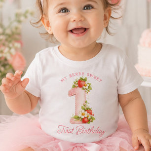 Camisa de Primeiro Aniversário Berry Sweet