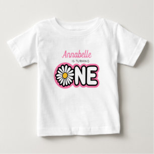 Camisa de Primeiro Aniversário Fofa Daisy