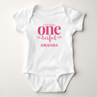Camisa de Primeiro Aniversário Little Miss Onederf