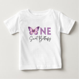 Camisa de Primeiro Aniversário One Sweet Butterfly