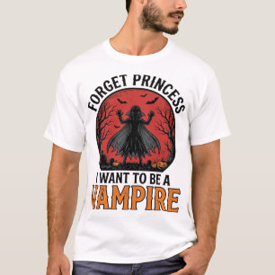 Camisa de Princesa Vampira Assustadora Retro Desen