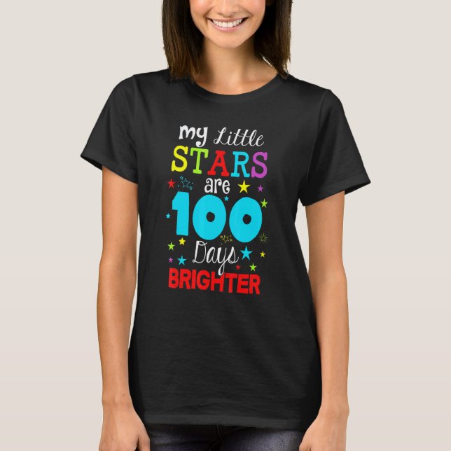 Camisa De Professor 100 Dias De Escola Estrelas Ma (Frente)