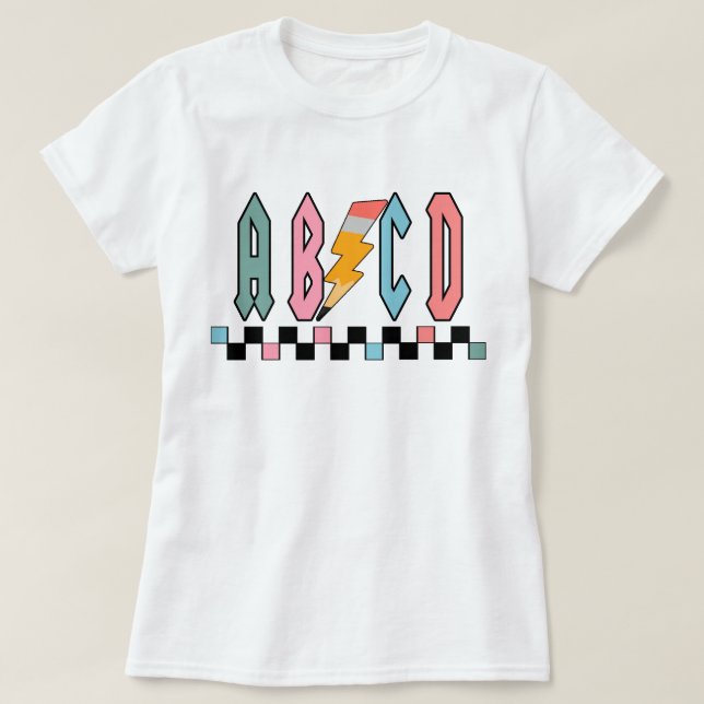 Camisa de Professor Abcd, Presente de Apreciação d (Frente do Design)