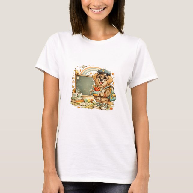 Camisa de Professor Cachorro | Camisa de Volta à E (Frente)