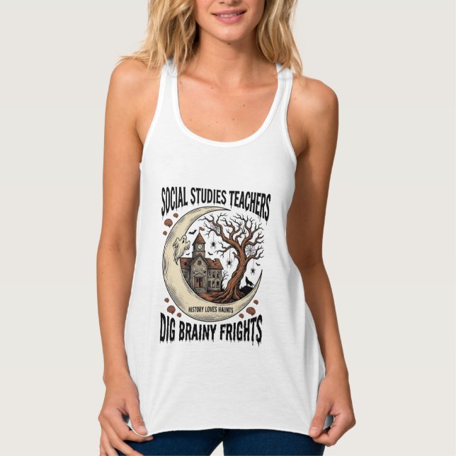 Camisa de Professor de Estudos Sociais Spooky Brai (Frente)