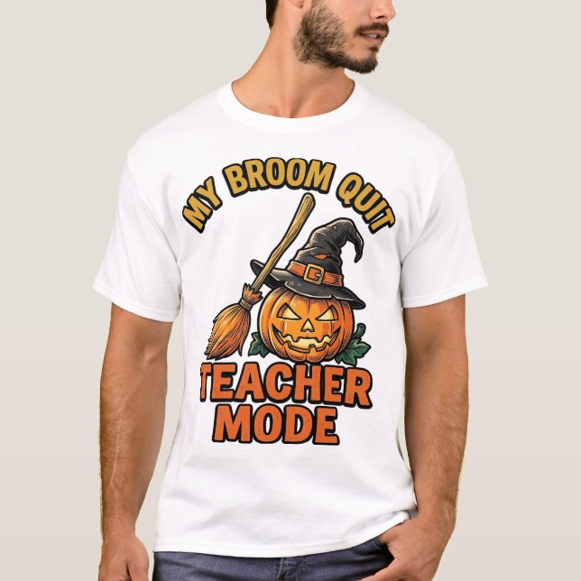 Camisa de Professor de Halloween Desenho Divertido (Frente)