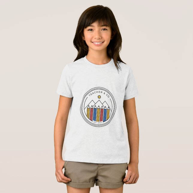 Camisa de Professor Desenho - Volta às Aulas (Frente Completa)