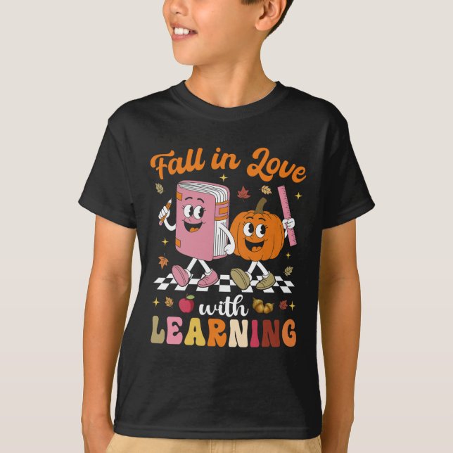Camisa De Professora De Ação De Graças A Retro Cai (Frente)