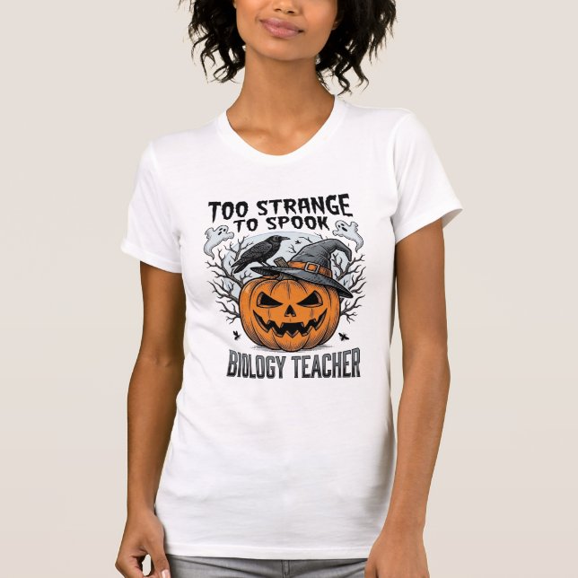 Camisa de professora de biologia de Halloween Corv (Frente)