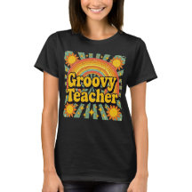 Camisa de Professora Groovy Vintage Diversão Volta