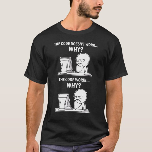 Camisa de Programação Codificação O Código Não Fun (Frente)