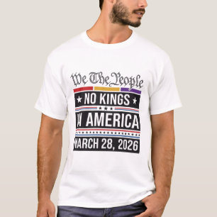 Camisa de Protesto Patriótico Sem Reis na América_