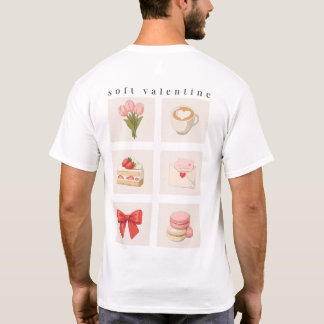 Camisa de Quadro de Humor Estético Soft Valentine
