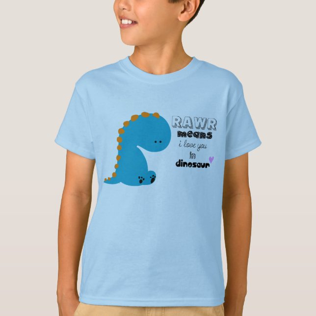 camisa de raia de dinossauro fofa (Frente)