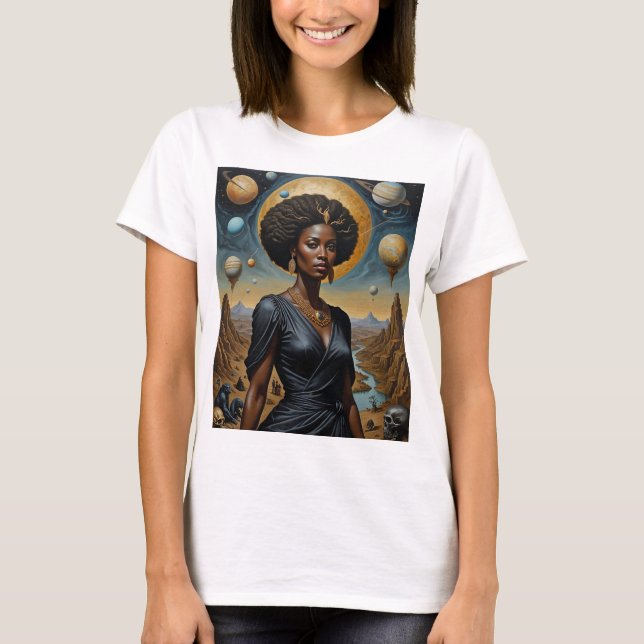 Camisa de Rainha Cósmica da Lua ouro (Frente)