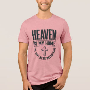 Camisa de Recrutamento Cristão Céu É Minha Casa De