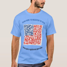 Camisa de registro do eleitor - Código QR frontal