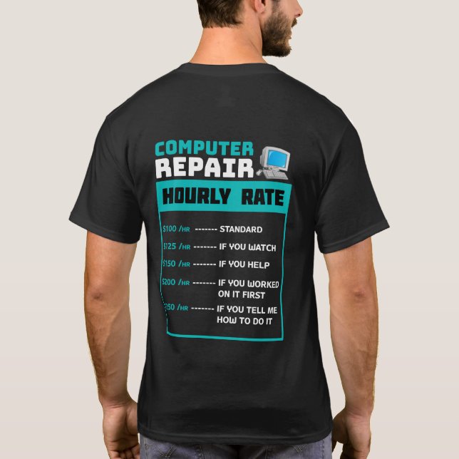 Camisa de Reparo do Computador (Verso)