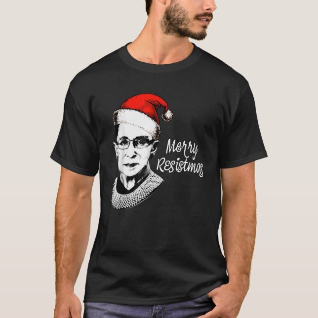 Camisa de Resistmas feliz RBG Ruth Bader Ginsburg  (Frente)